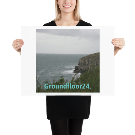 Seaside Serenity Poster with Groundfloor24 without House Logo