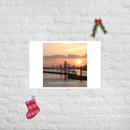 Evening Glow Poster with realestatematching with key Logo