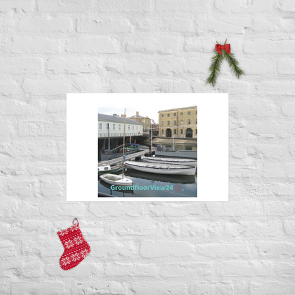 Boat on Water Poster with groundfloorview24 with House Logo