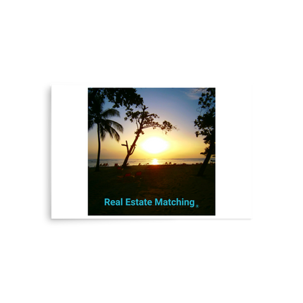 Beutiful Sea View Poster with realestatematching24 with key Logo