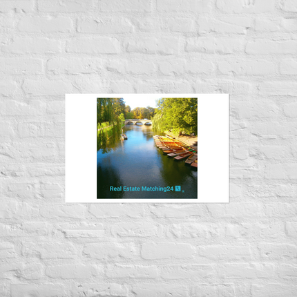 Beautiful Nature Poster with realestatematching24 with key Logo