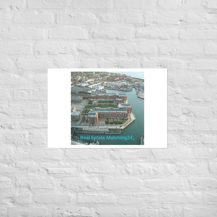 Nice City Poster with realestatematching24 without key Logo