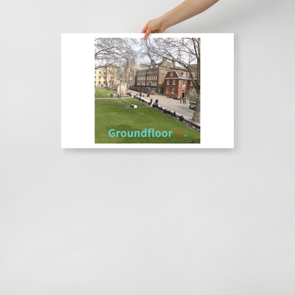 Beutiful Park Poster with Groundfloor with House Logo