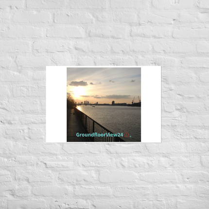 Awesome River View Poster with groundfloorview24 with House Logo