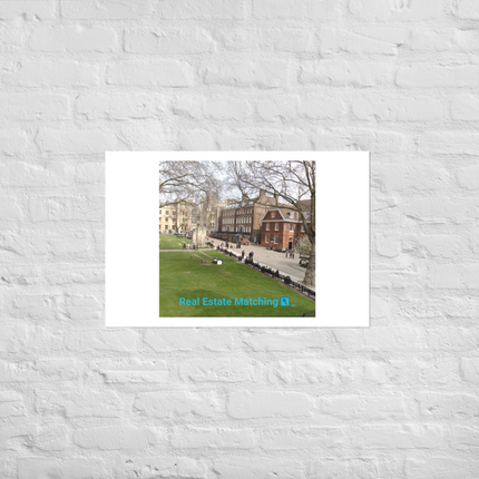 Beutiful Park Poster with realestatematching with key Logo