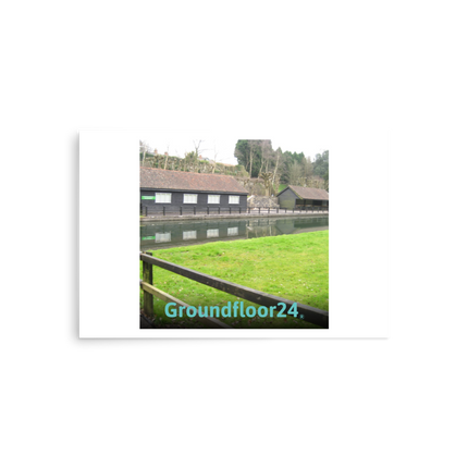 Lakeside Serenity Poster with Groundfloor24 without House Logo