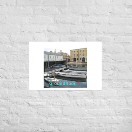 Boat on Water Poster with Groundfloor with House Logo