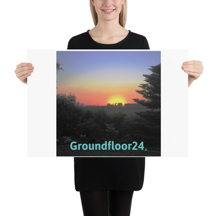 Beutiful Sunset Sinari Poster with Groundfloor24 without House Logo