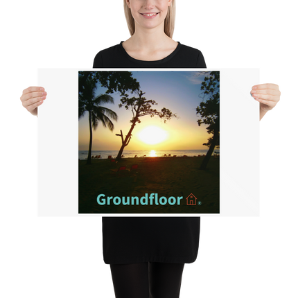 Beutiful Sea View Poster with Groundfloor with House Logo