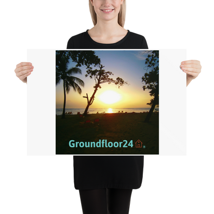 Beutiful Sea View Poster with Groundfloor24 without House Logo