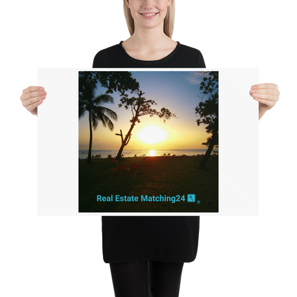 Beutiful Sea View Poster with realestatematching24 with key Logo