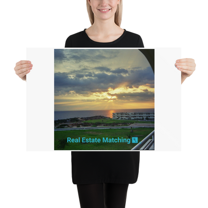 Natural View Poster with realestatematching with key Logo