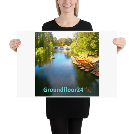 Beautiful Nature Poster with Groundfloor24 with House Logo