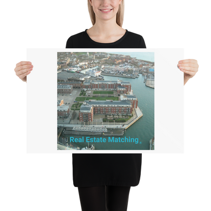 Nice City Poster with realestatematching without key Logo