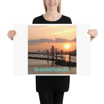 Evening Glow Poster with Groundfloor24 without House Logo