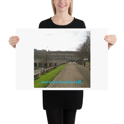 Majestic Palace Poster with realestatematching24 with key Logo