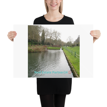Lakeside Beauty Poster with realestatepartner24 with house Logo