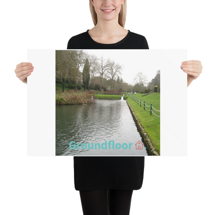 Lakeside Beauty Poster with Groundfloor with House Logo