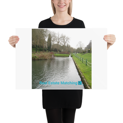 Lakeside Beauty Poster with realestatematching with key Logo