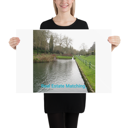Lakeside Beauty Poster with realestatematching without key Logo