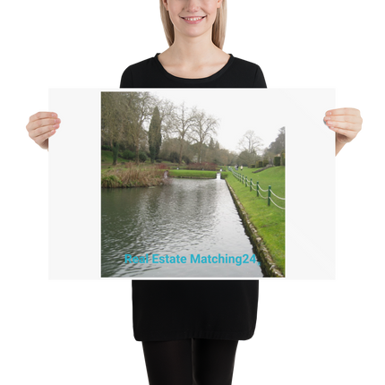 Lakeside Beauty Poster with realestatematching24 without key Logo