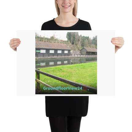 Lakeside Serenity Poster with groundfloorview24 with House Logo