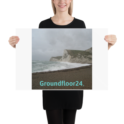 Waves and Sand Poster with Groundfloor24 without House Logo