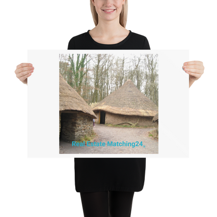 Village Charm Poster with realestatematching24 without key Logo