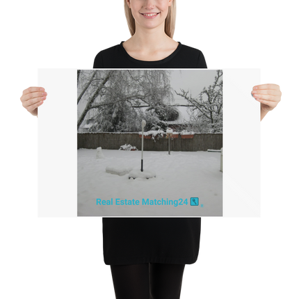 Winter Wonderland Poster with realestatematching24 with key Logo
