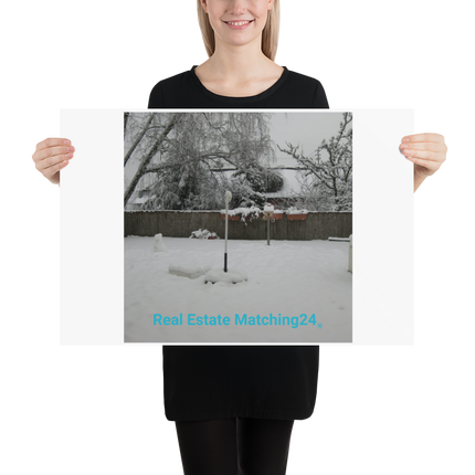 Winter Wonderland Poster with realestatematching24 without key Logo