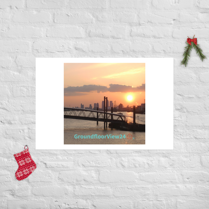 Evening Glow Poster with realestatematching with key Logo