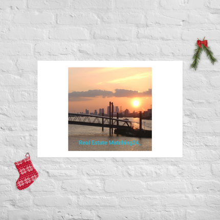 Evening Glow Poster with realestatematching24 without key Logo