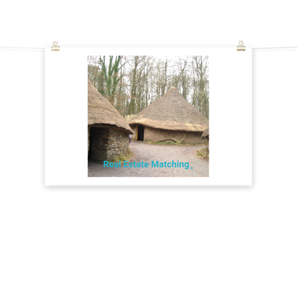 Village Charm Poster with realestatematching without key Logo