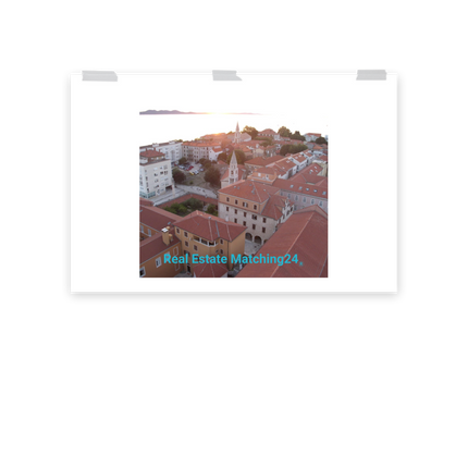 Roof Sunset View Poster with realestatematching24 without key Logo