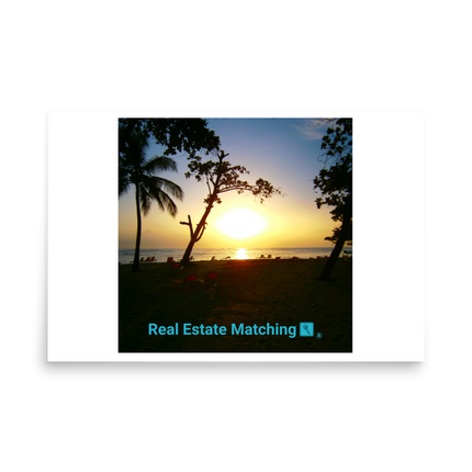 Beutiful Sea View Poster with realestatematching with key Logo