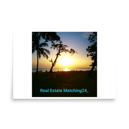 Beutiful Sea View Poster with realestatematching24 without key Logo