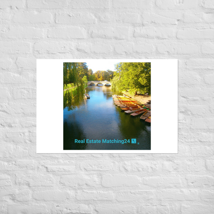 Beautiful Nature Poster with realestatematching24 with key Logo