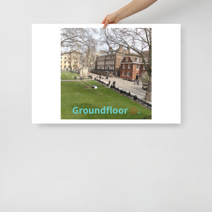 Beutiful Park Poster with Groundfloor with House Logo