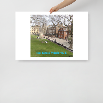 Beutiful Park Poster with realestatematching24 without key Logo