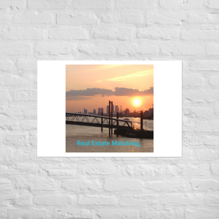 Evening Glow Poster with realestatematching without key Logo