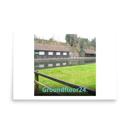 Lakeside Serenity Poster with Groundfloor24 without House Logo