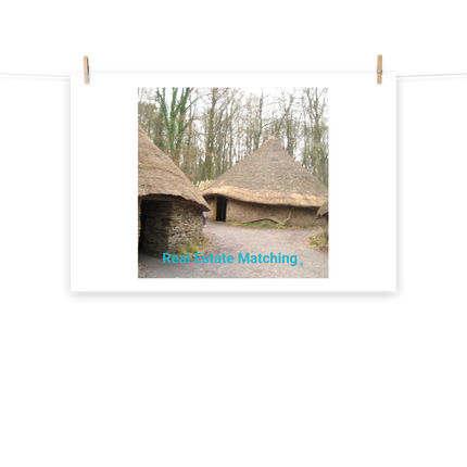 Village Charm Poster with realestatematching without key Logo