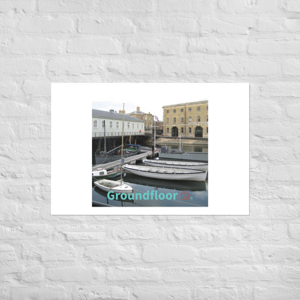 Boat on Water Poster with Groundfloor with House Logo