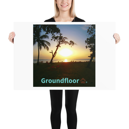 Beutiful Sea View Poster with Groundfloor with House Logo