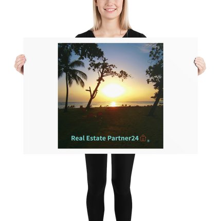 Beutiful Sea View Poster with realestatepartner24 with house Logo