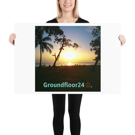 Beutiful Sea View Poster with Groundfloor24 without House Logo