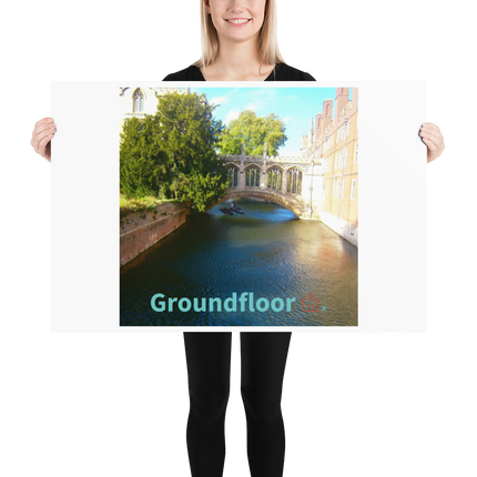 Beutiful Canel Poster with Groundfloor with House Logo