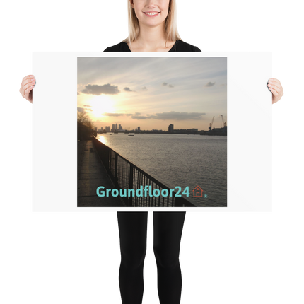 Awesome River View Poster with Groundfloor24 with House Logo