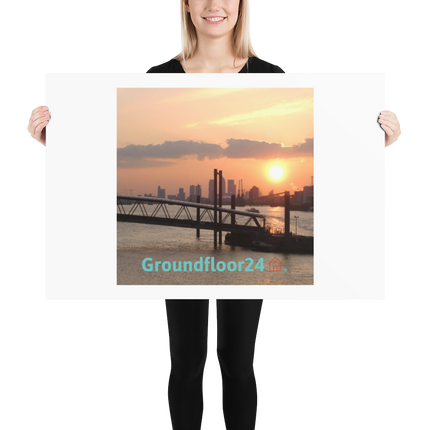 Evening Glow Poster with Groundfloor24 with House Logo