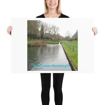 Lakeside Beauty Poster with realestatematching24 without key Logo